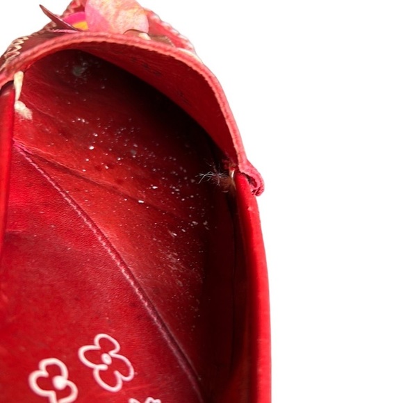 Hispanitas Anthropologie | 3D Floral Appliqué Mules/Shoes Slip-On Artsy Red 8 - Picture 9 of 17